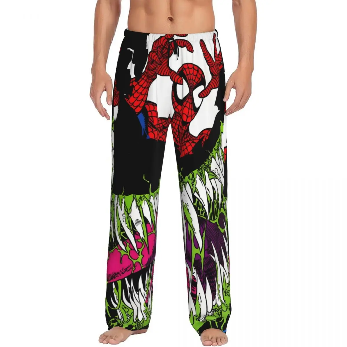 

Custom Printed Venom Pajama Pants Men's Superhero Comics Sleep Sleepwear Bottoms with Pockets
