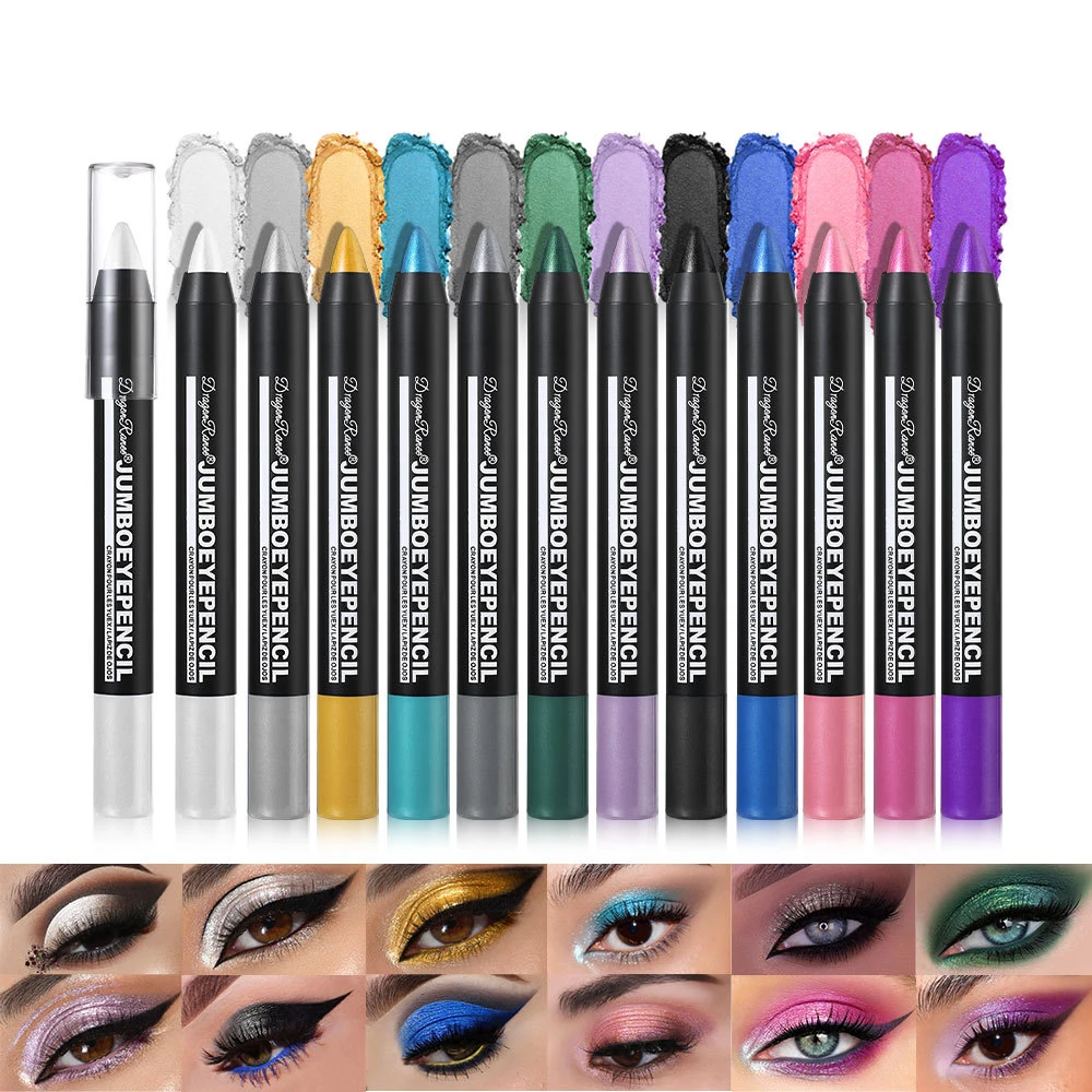 Lápis de sombra perolado tom de pele nu sereia menina perolizada cabelo branco bolha lápis sombra vara