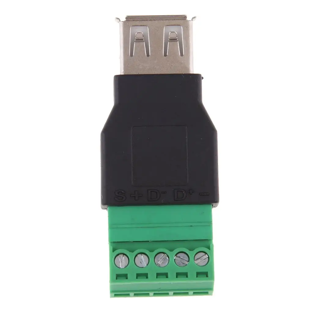 USB2.0 Type A Male To 5 Pin Screw W/ Terminal Plug Connector