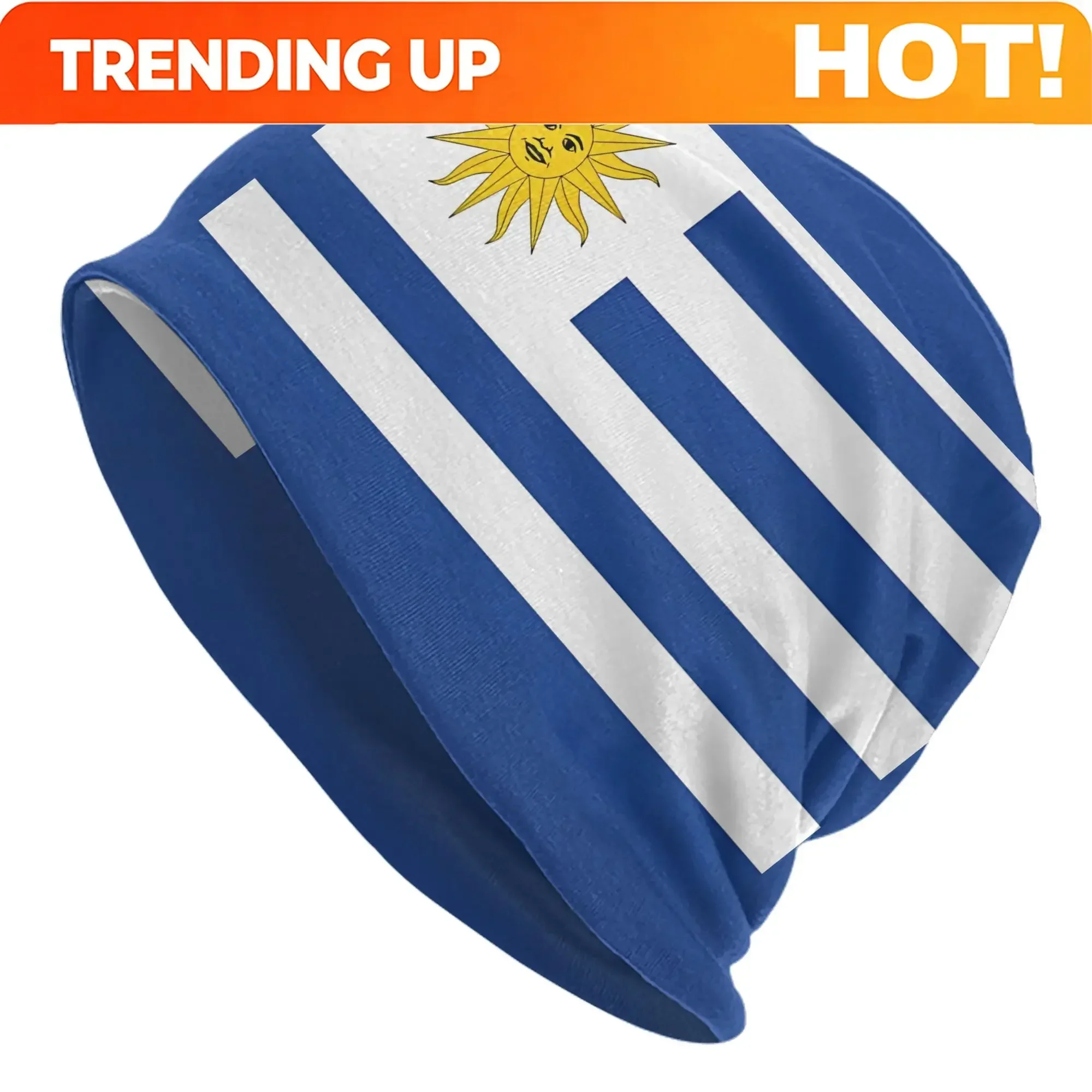 Customization Uruguay Flag Beanie - National Colors (, &) Soft Unisex Hat With Uruguay Emblem For Casual Wear, & Cultural Events