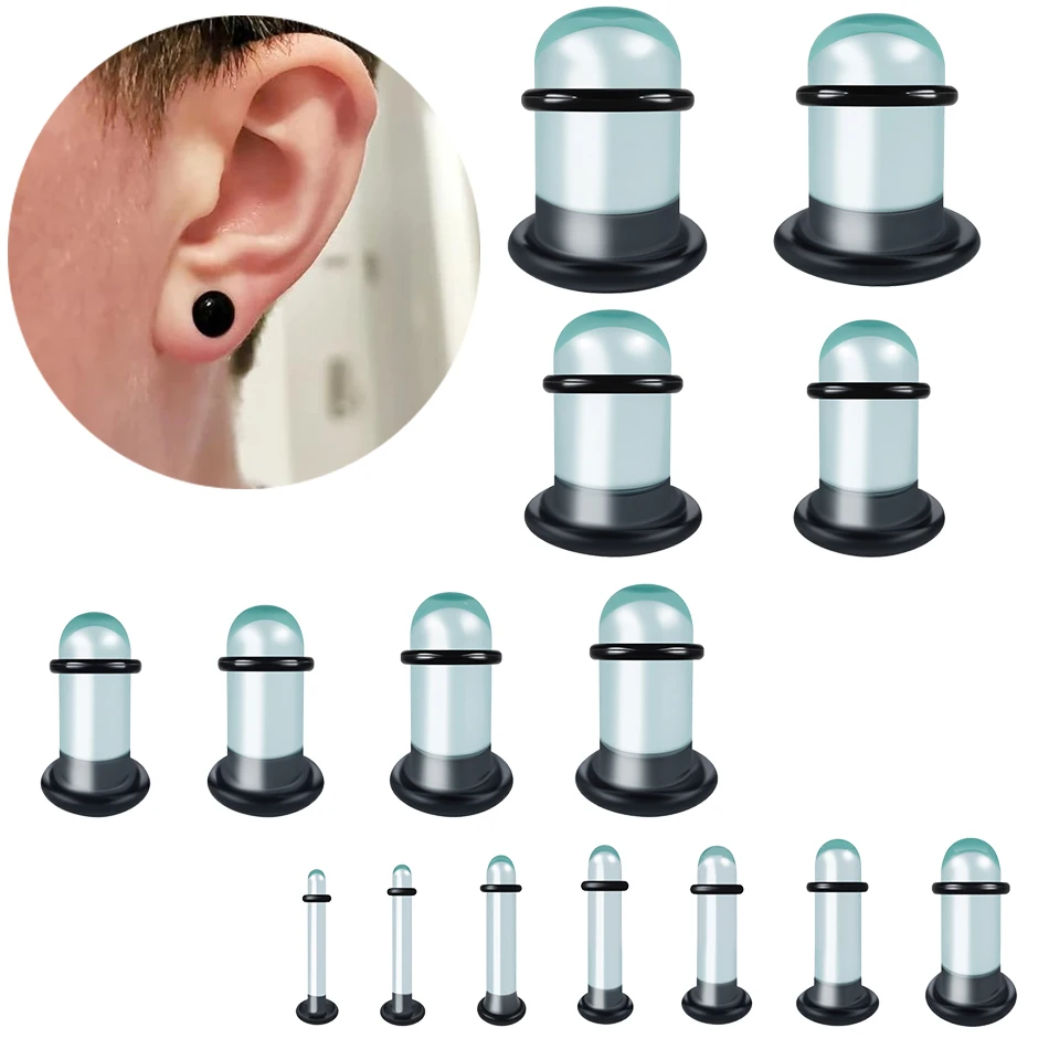2 teile/los Glas Ohr Messgeräte Stretching Kit Short Taper Expander Stretching Ohr Tunnel und Plugs Piercing Körper Schmuck 1,6-16mm