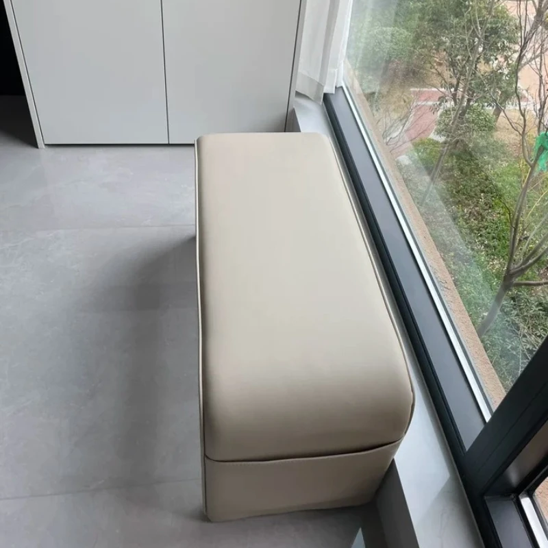 

Роскошная современная скамейка для прихожей, многофункциональная экономия места для хранения обуви, мягкое сиденье для спальни, минималистичные стулья для домашнего прихожей