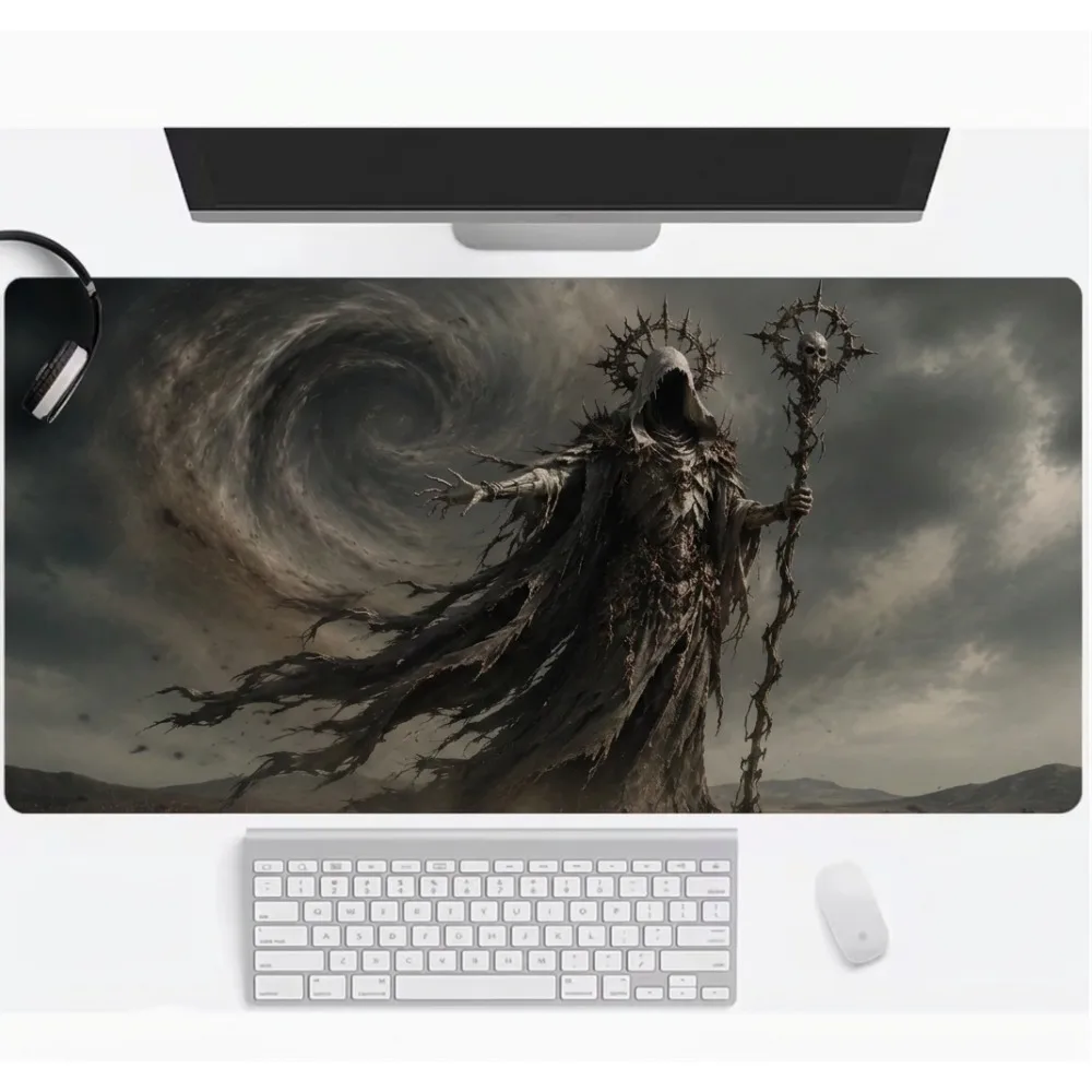 Large Gothic Grim Reaper Spirit Mage Game Mat Dark Fantasy Art Keyboard Mat desk accessories tapis de souris alfombrillas gaming