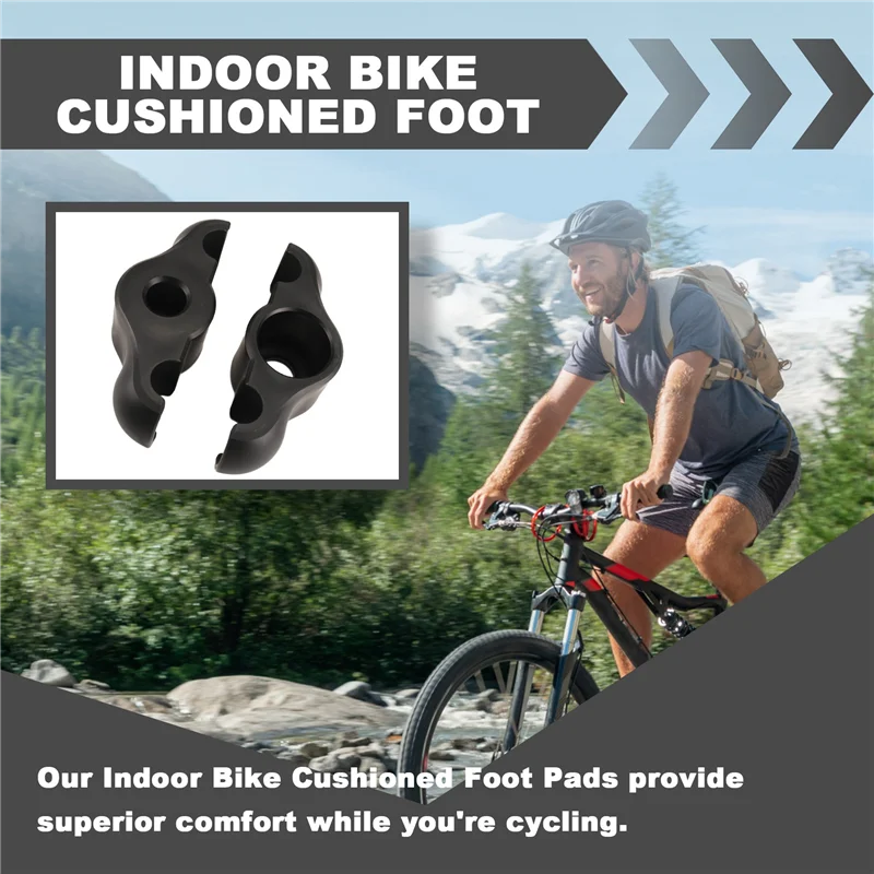 

A37Q-Indoor Bike Cushioned Foot Pads Noise Reduction Tennis Foot Pads For Wahoo Tennis Foot Pads 4PCS(Without The Ball)