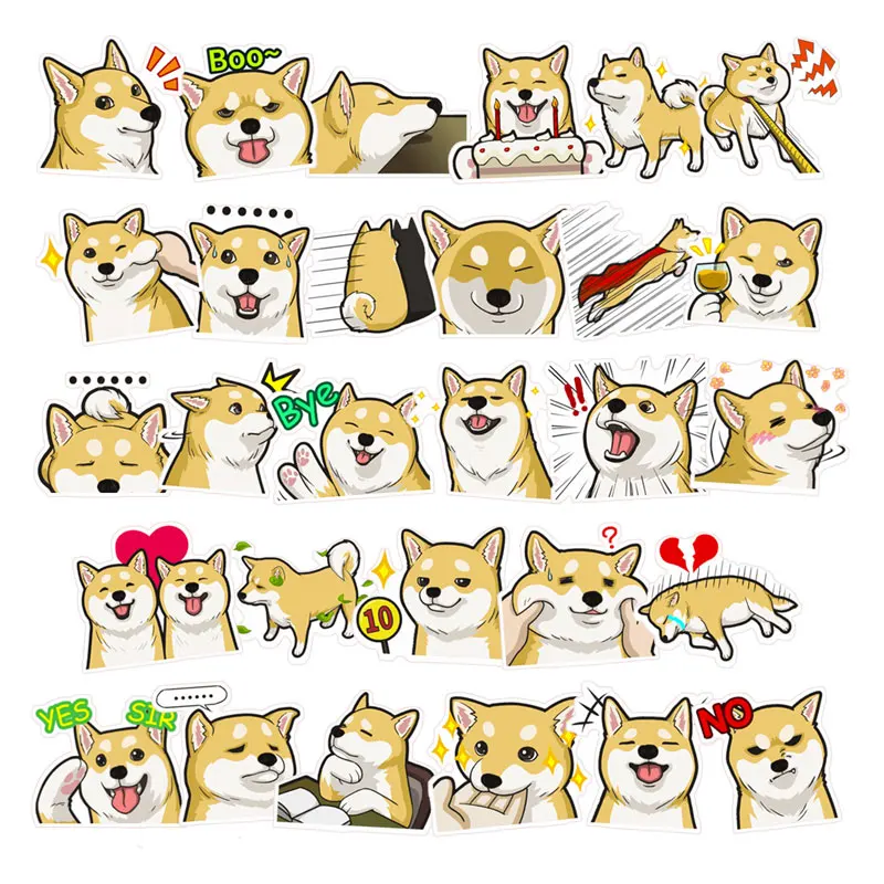 40pcs Cute Dog Stickers Small Self-Adhesive Decals for Photo Album,Journal, Scrapbook, Random Delivery&Not Repeated