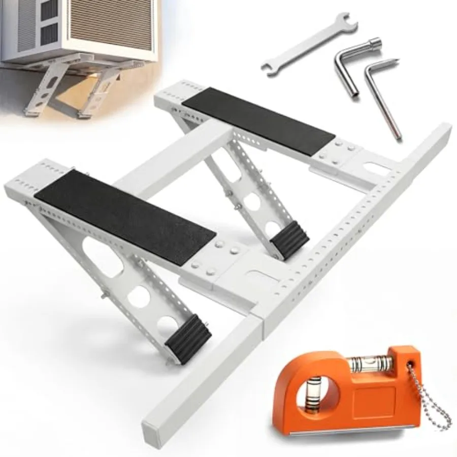 

No-Drill Window AC Support Bracket, Heavy-Duty AC Window Bracket Supports Up to 350lbs for 5, 000-24, 000 BTU AC Units, Adjusta
