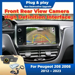 Parking Reverse Camera Special For Peugeot 208 2008 2012~2023 Original Screen Plug&Play HD Front Rear View Camera 7-inch