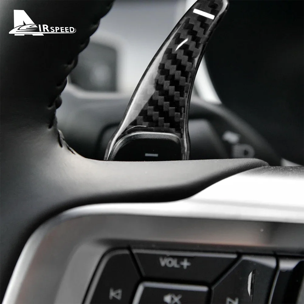 

Hard Dry Carbon Fiber For Ford Mustang 2015 2016 2017 2018 2019 2020 2021 2022 2023 Car Steering Wheel Paddle Shifter Sticker