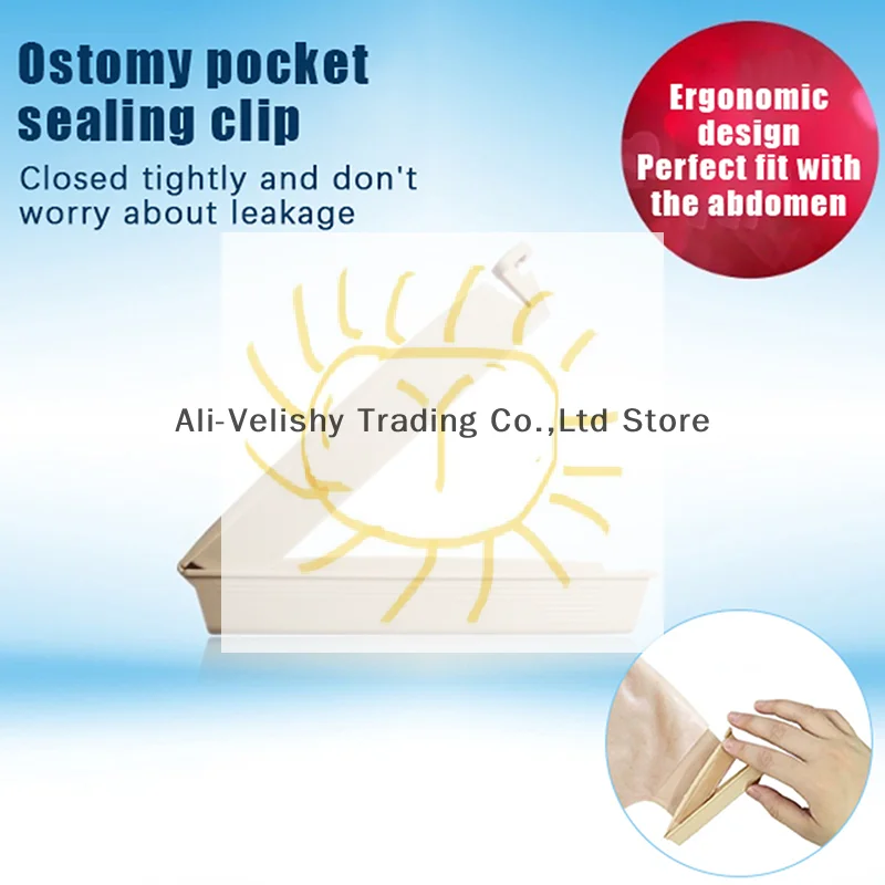 1pcs Ostomy Bag Sealing Clip Reusable Flexible Drainable Pouch Clamp Tail Closure Postoperative Care Tools Colostomy Bag Clip