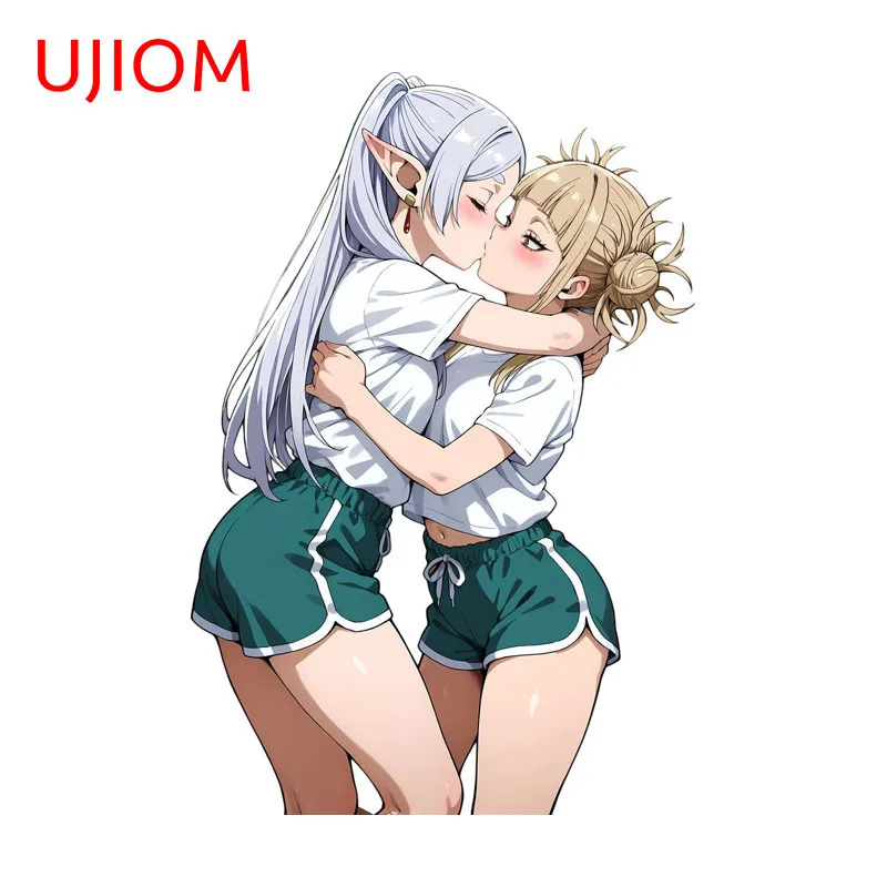 UJIOM innovador Frieren y Toga Himiko Waifu pegatina de pared divertida protector solar a prueba de golpes pegatina atrevida accesorios de decoración de habitación