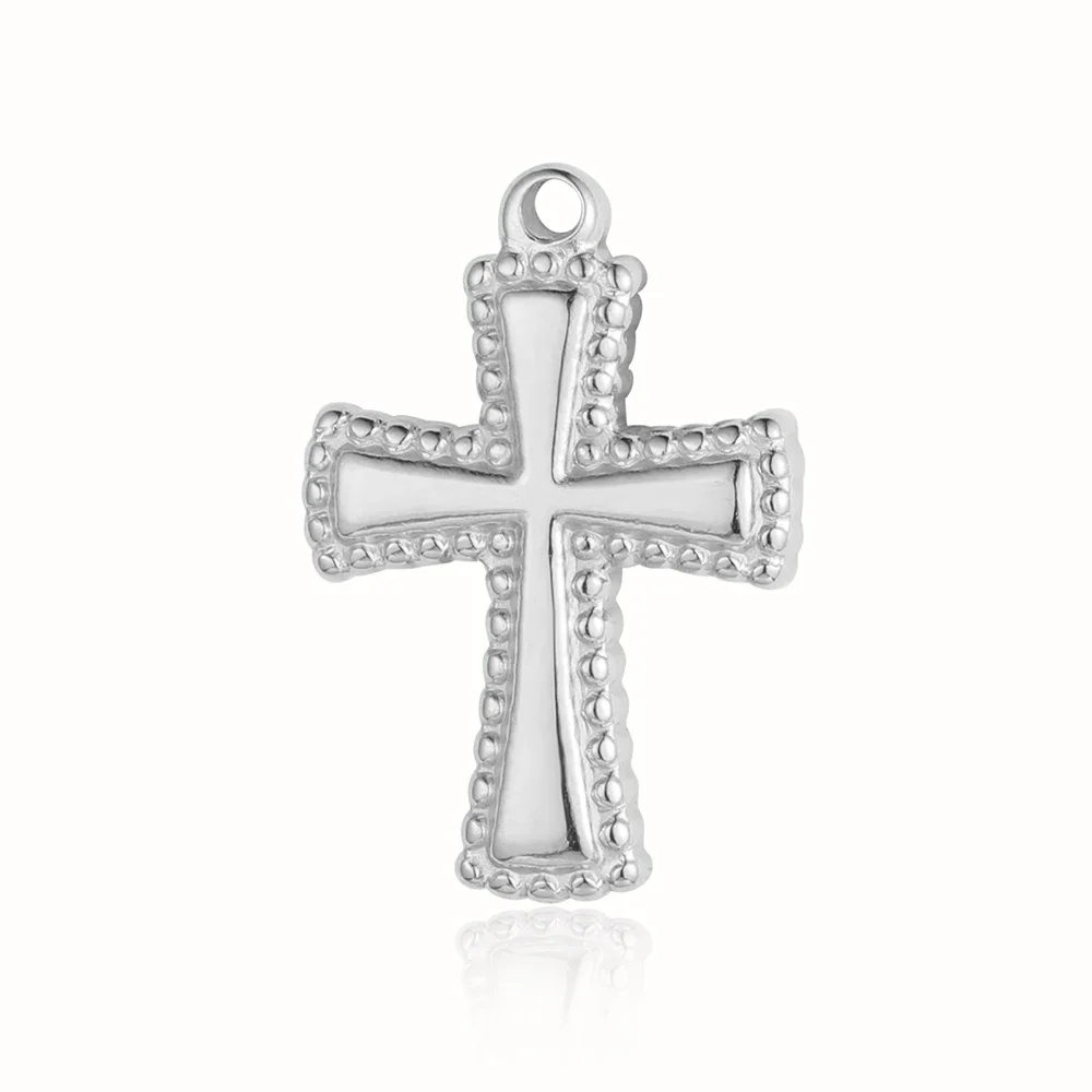 God Virgin Mary Mirror Polished 316 Stainless Steel DIY Charm Angel Jesus Cross Jewelry Buddha Head Necklace Pendant