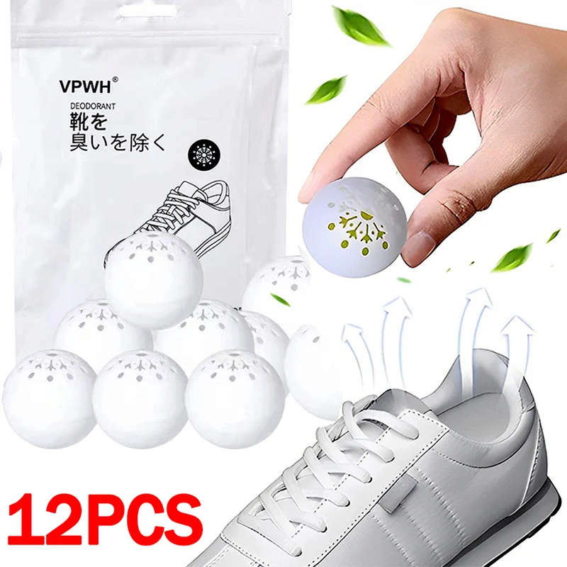 1/12Pcs Shoes Deodorant Freshener Ball Aroma Fragrant Sneaker Boot Foot Care Wardrobe Cabinet Bag Deodorizer Air Purifier Tool