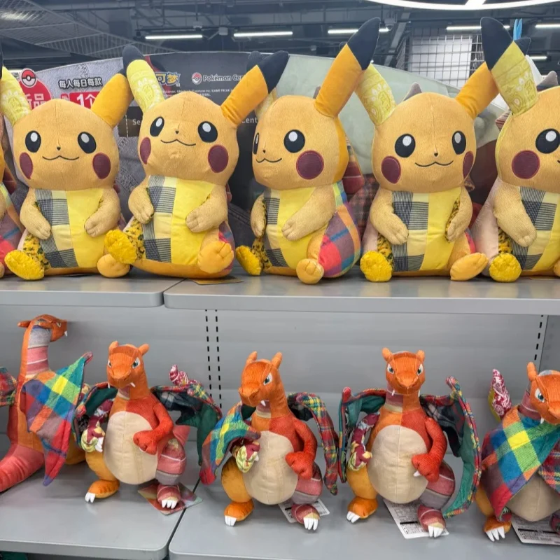 Pkm Plush Toy Sean Wotherspoon Co Branded Pikachu Charizard Bulbasaur Stuffed Doll Collectible Home Decoration Gift For Fans