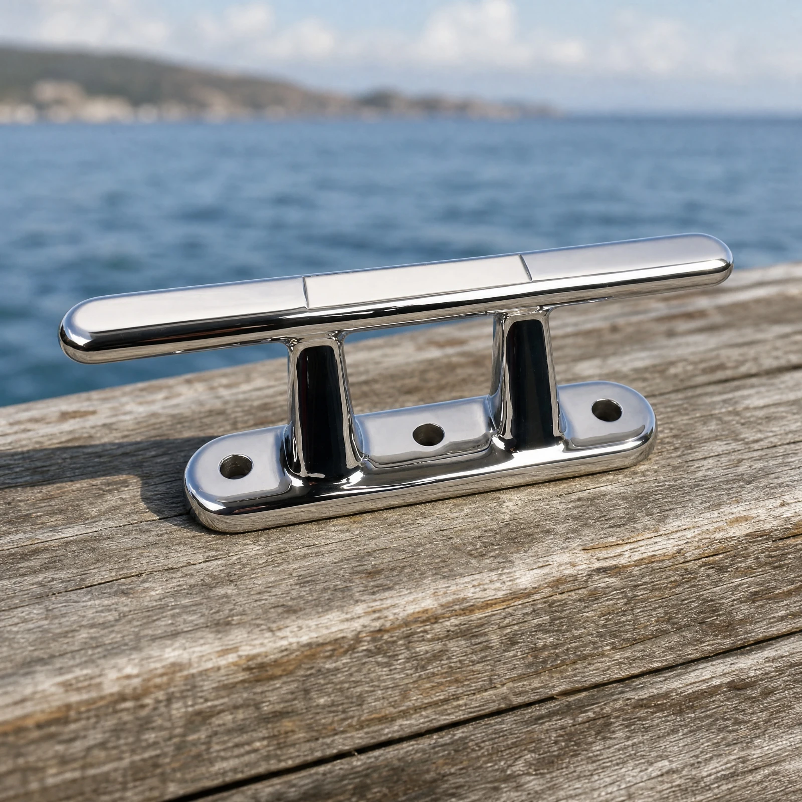 XH-MT-5 Mooring Cleat Saltwater Resistant 316 Stainless Steel Boat Cleat Rust Proof Sturdy for Marina Operators