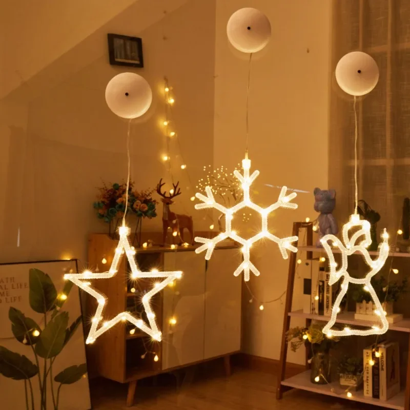 Christmas Decorations Store Atmosphere String Lights Scene Layout Holiday Decorative Lights New LED Holiday Hanging Lights