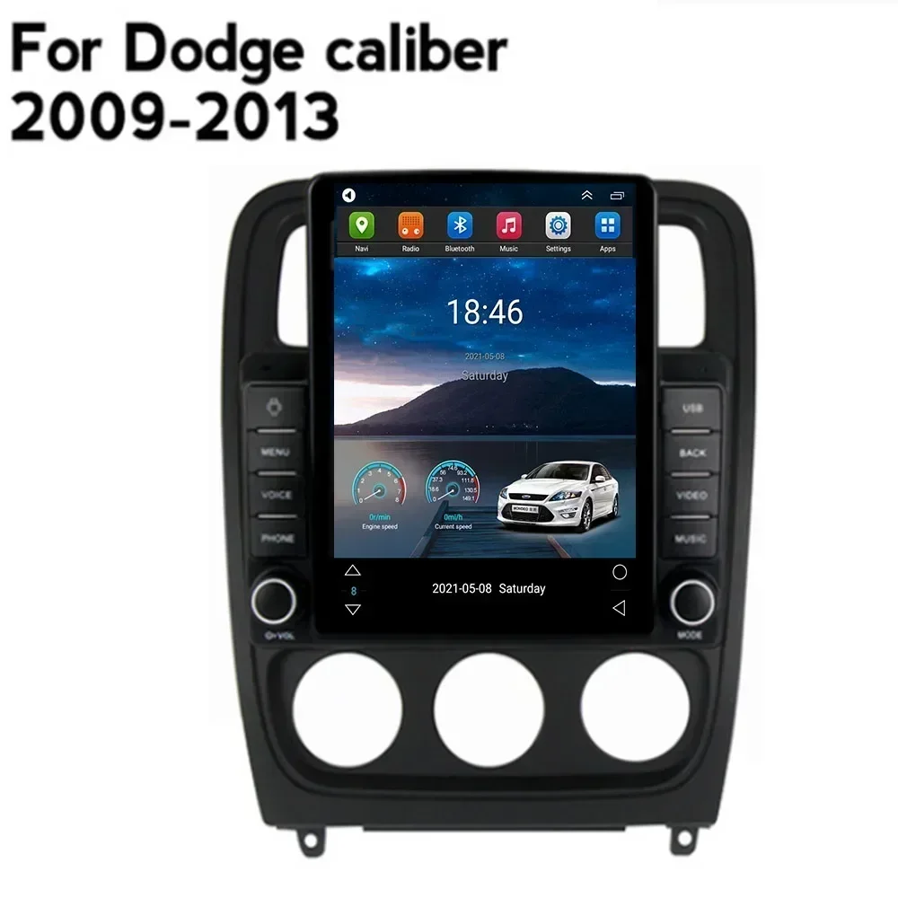 For Tesla Style 2Din Android 13 Car Radio For Dodge Caliber 2009-2013 Multimedia Video Player GPS Stereo Carplay DSP RDS Camera