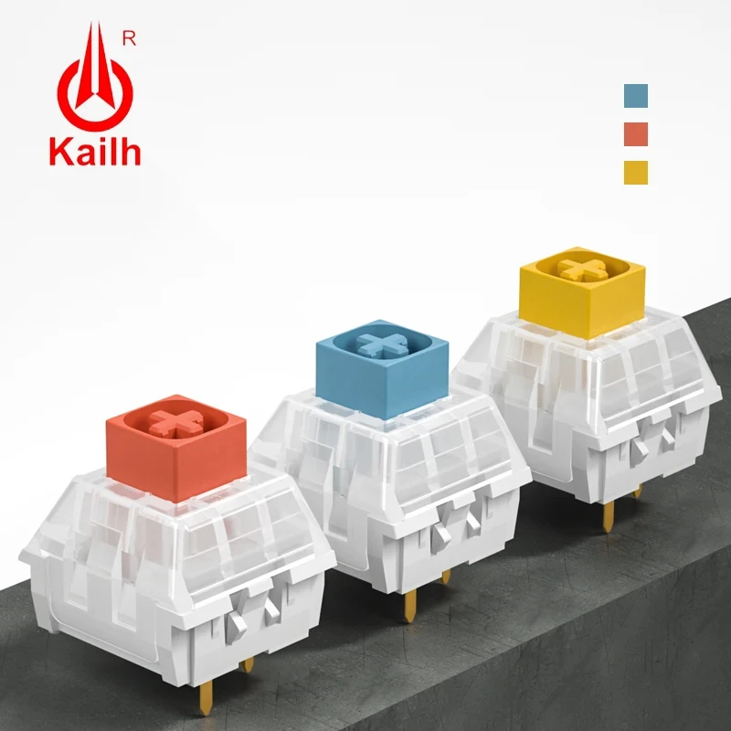 Kailh Box Heavy Switch Blue Orange Yellow Linear Tactile 3pins Mechanical Keyboard Switches RGB Gaming Accessories For Gmk67