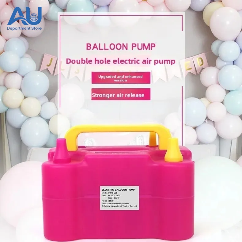 Electric Inflator 600W Double hole Balloon Blowing Machine Wave Ball Double layer Balloon Inflator Pump Inflator Processing