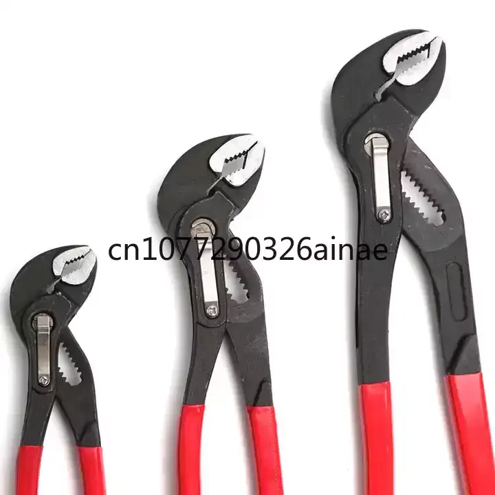 Secure Quick Clip 3 Pcs Water Pump Pliers Set 8 10 12 Inch Fast Adjustable Tongue and Groove Joint Pliers Wrench