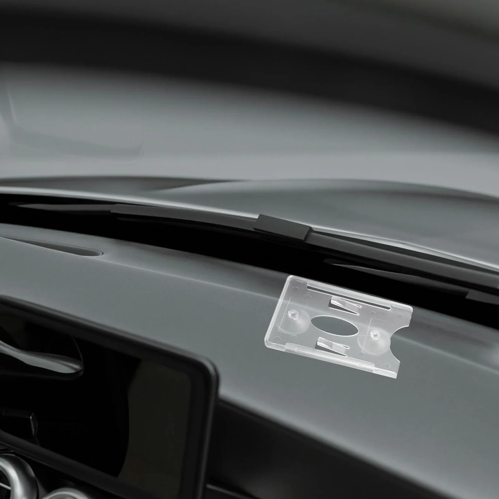 

4pcs Hard Plastic Windshield Parking Ticket Holder For Car Id Badge Organizer Auto Interior Accessories Truck Mount Permit