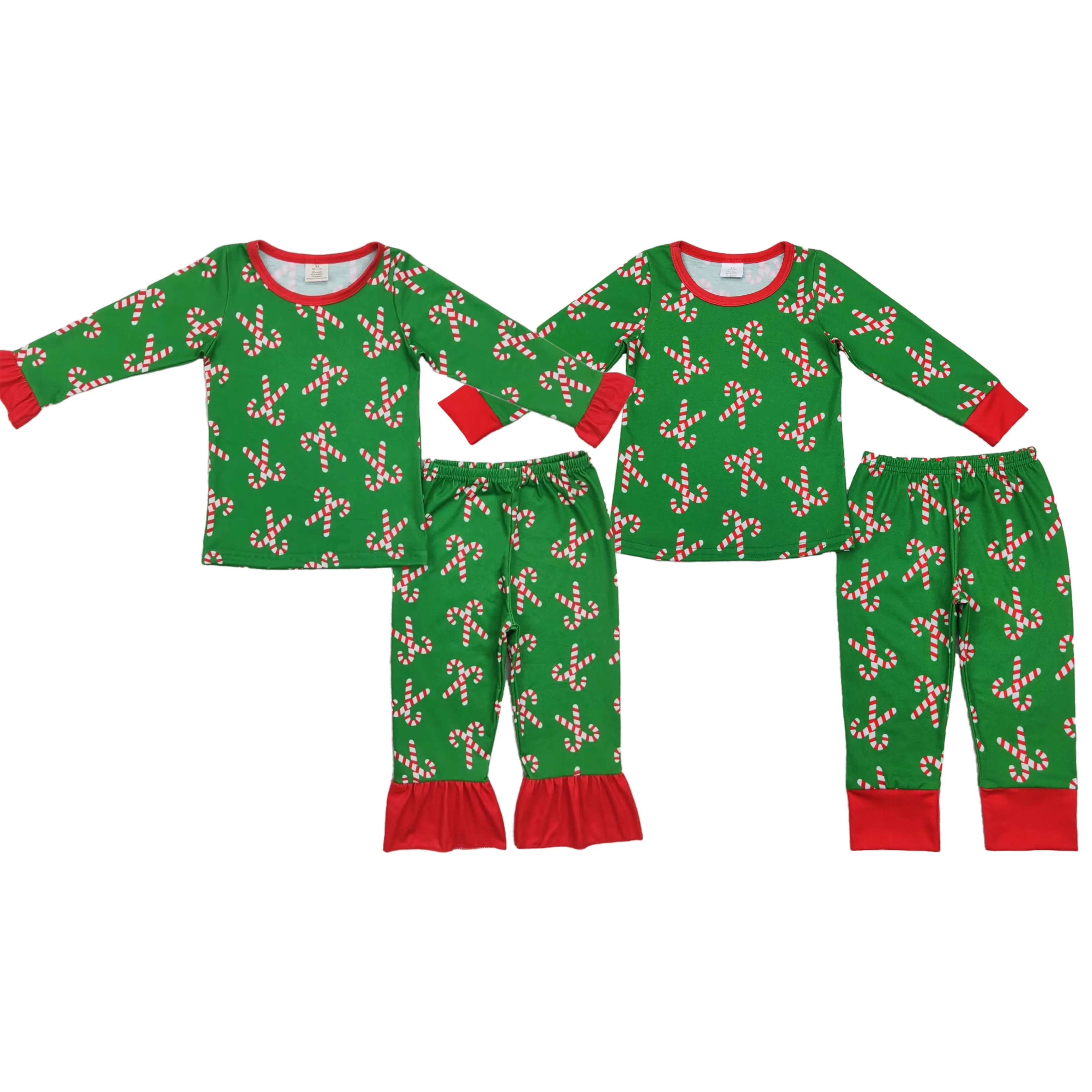 

Wholesale Children Christmas Pajamas Long Sleeves Baby Girl Boy Candy Shirt Set Kids Pants Toddler Outfit Nightwear Sleepwear