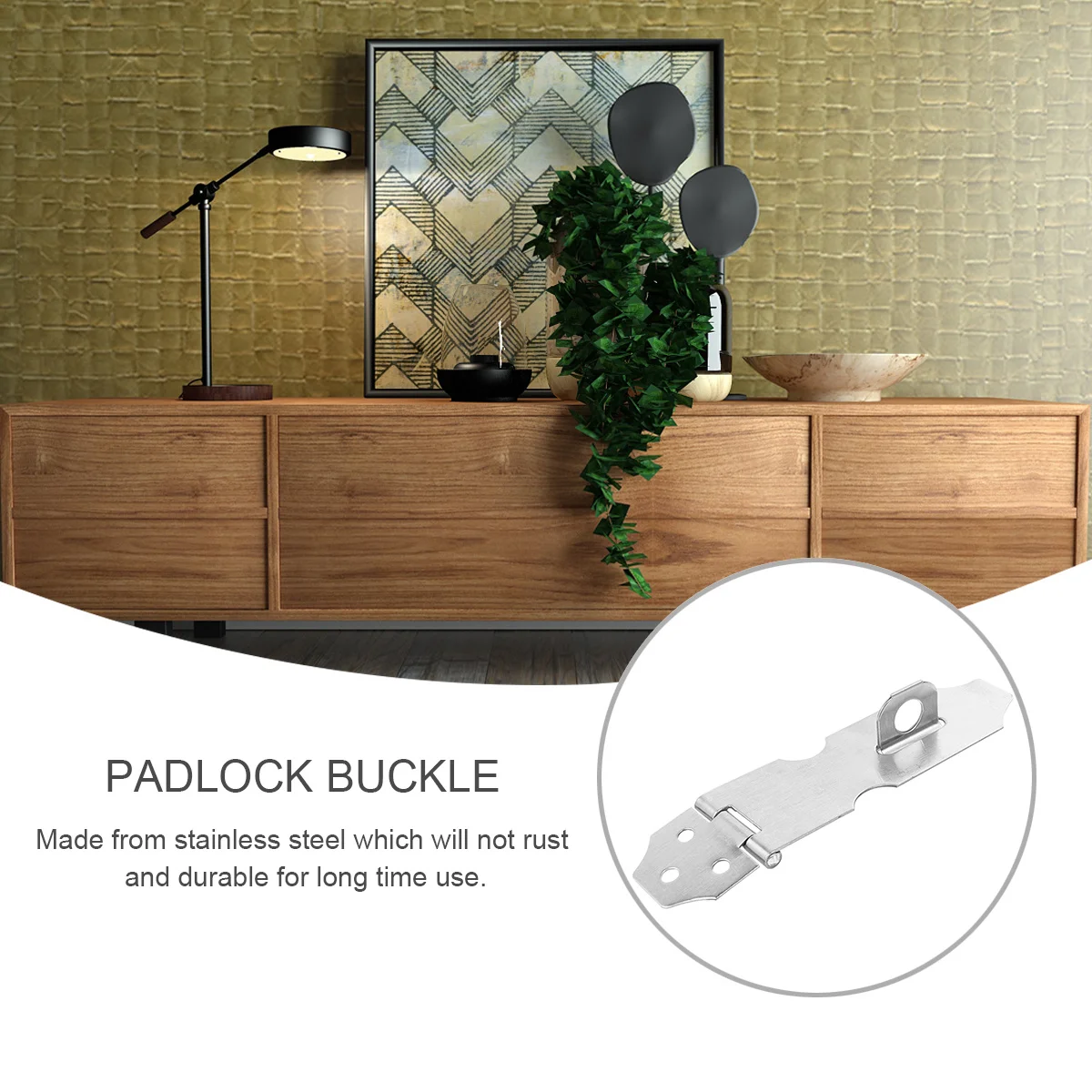 

20Pcs Durable Stainless Steel Padlock Hasp Latch for Windows Doors Cabinets Desks Pet Cages Gates Padlock Hasp