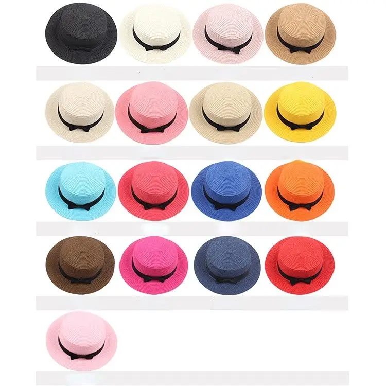 

Британская классическая соломенная шляпа весна-лето с плоским верхом и маленьким бантом, из хлопкового материала, модный аксессуар для мужчин и женщин