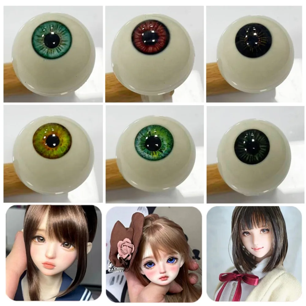 1pair 20mm Acrylic Fake Eyes Eyeballs with 3 Dimensional Fitting Eye 10 Styles DIY Doll Making Crafts