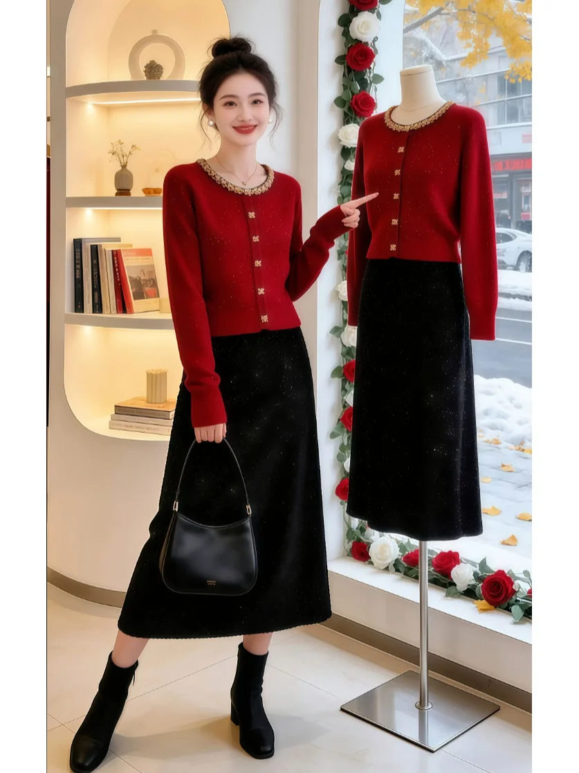 

Chic Casual Sle Long Sve Ladies Sweater Autumn Winter New Arrival Fraance Wind Faionable Versatile Women's Top