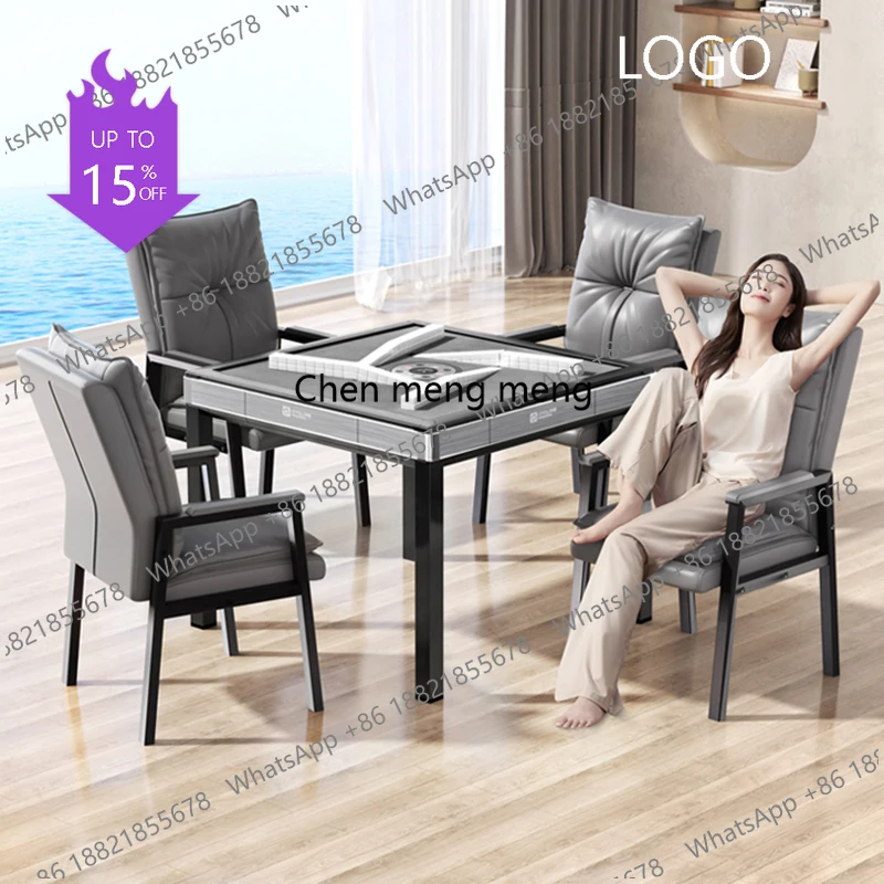 

Modern Creative Mahjong Table Nordic Luxury Automatic Roller Coaster Slant Mouth Card-Dealing Mahjong Table Home