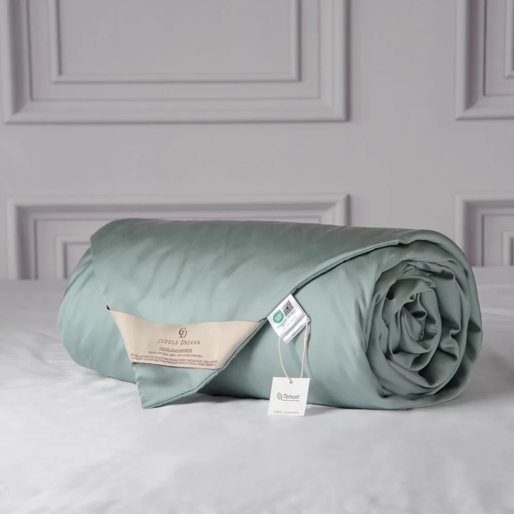 

Lightweight Silk Summer Comforter with Detachable Tencel Cover for Easy Maintenance and Natural Breathability