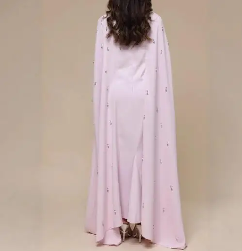 

Women's Elegant Slim Fit Diamond Inlay Cape Cloak with Long Skirt Fashionable Autumn 2025 Collection Ladies' Elegant Clothing