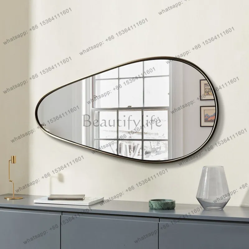 Highlights Irregular decorative mirror Modern simple light luxury Internet celebrity home makeup mirror