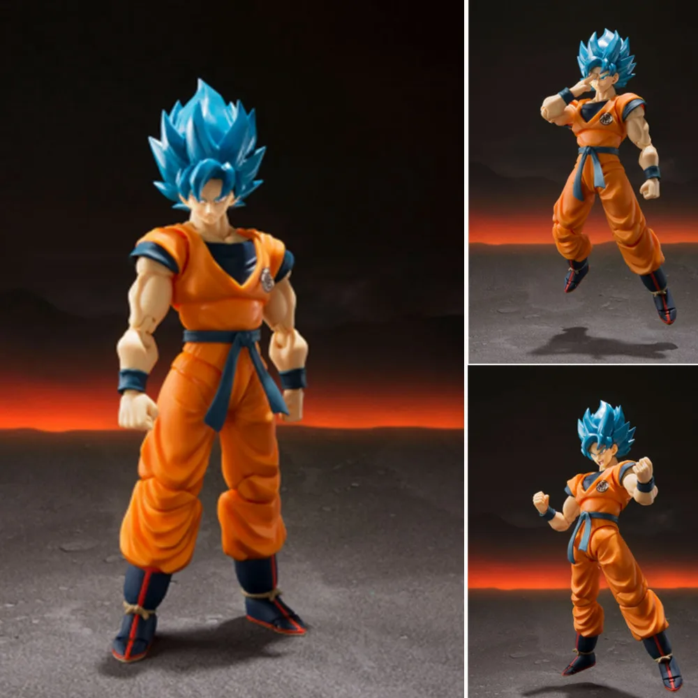 

In Stock Original Dragon Ball Super Anime Figure S.H.Figuarts Son Goku PVC Action Figure Toys for Children Collector DBZ 14cm