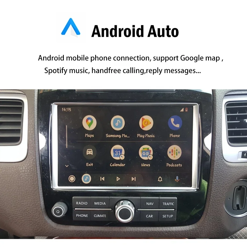 Car Radio Upgrade Wireless Carplay Android Auto For VW Touareg RNS850 CarPlay Retrofit Navigation Mirrorlink Smart System