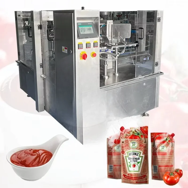 Customized Doypack Packaging Machine Automatic Stand Up Pouch Filling Sealing Machine High Efficiency Food Packing