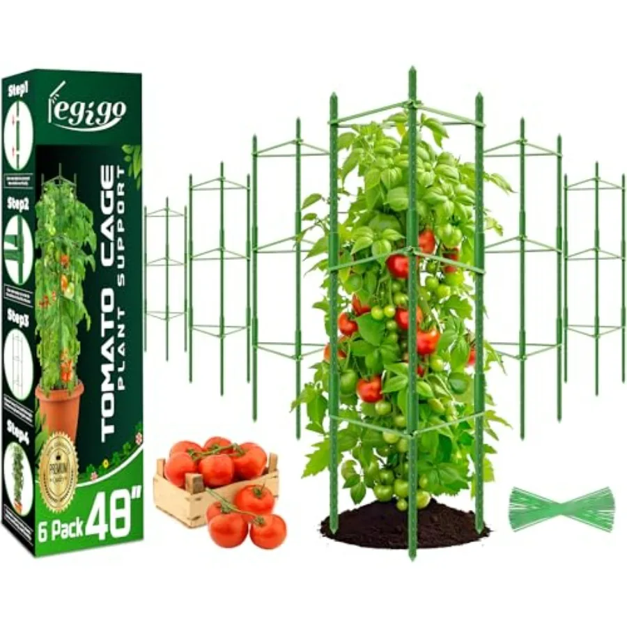 

Tomato Cage for Garden Plant Support- Up to Garden Stakes Tomato Cage, Tomato Trellis for Potted Plants, Tomato Cages Plant Sta