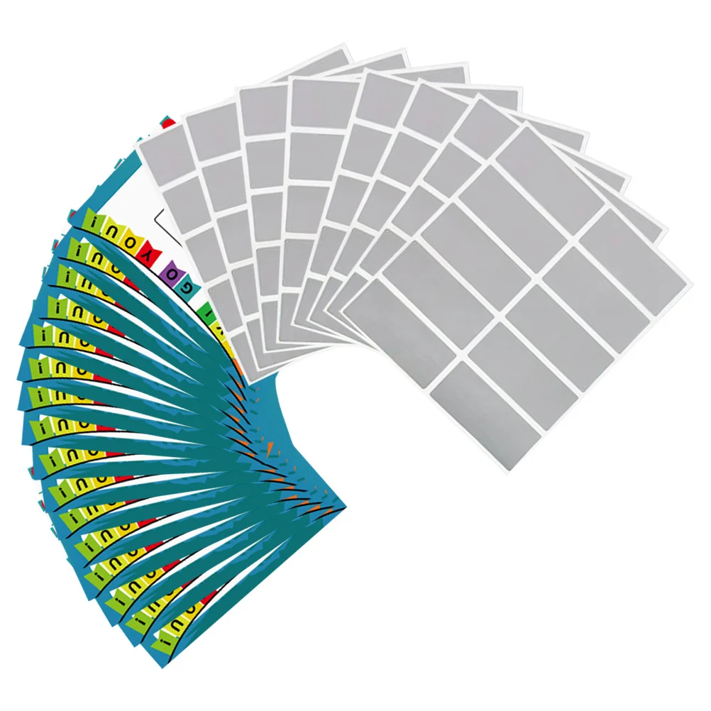 

100 Sheets Silver Scratch Off Cards Small DIY Peel and Stick Stickers for Party Reward Prizes Scratch Off Cards