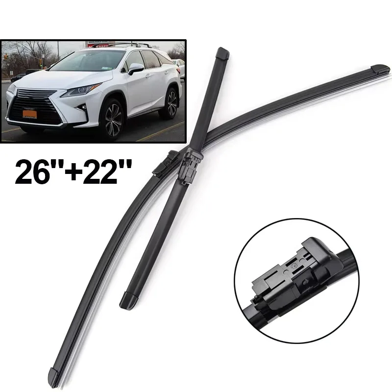 

Wiper LHD Front Wiper Blades For Lexus RX350 AL20 2016 - 2020 Windshield Windscreen Window Car Rain Brushes 26"+22"