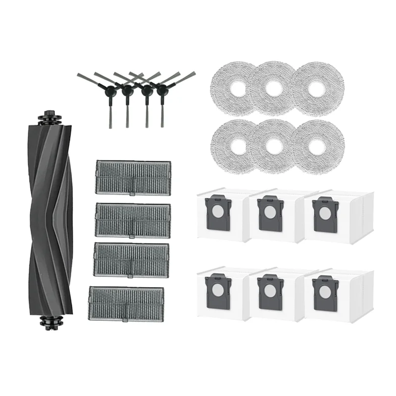 

A15Q-21 Pcs For Dreame Mova E30 Ultra Roller Side Brush HEPA Filter Mop Pad Dust Bag Ultra Durable Accessories