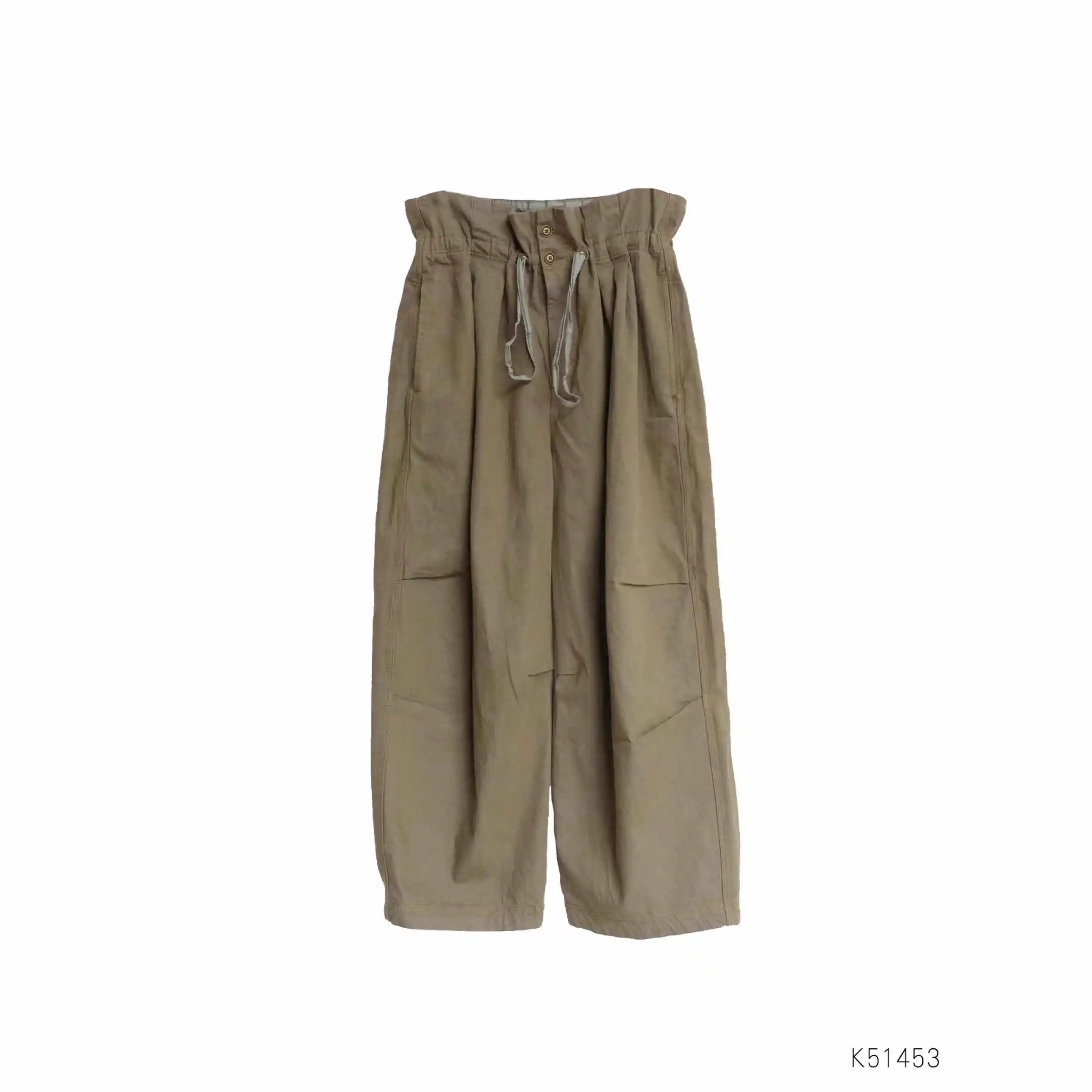 

Ji Jian Women's Cotton Dstring Trousers Fluffy Bud Pants 3D on ape Knife Casual Pants Commute Sle Long Pants