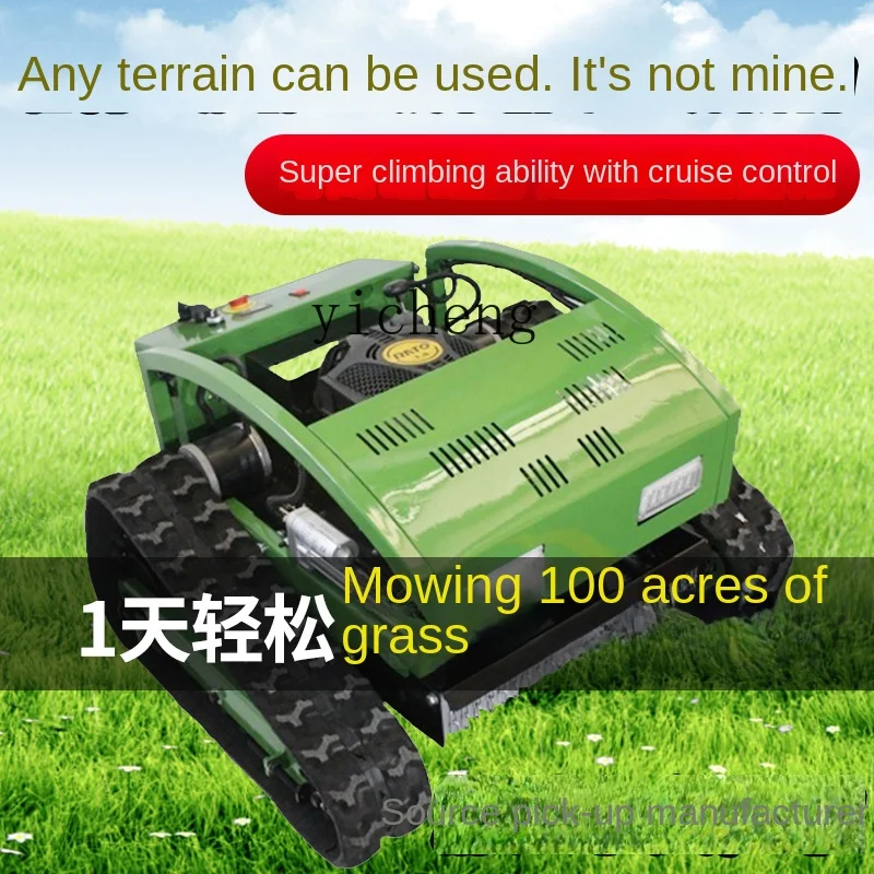 ZC Remote Control Lawn Mower Fruit Tea Garden Mower Multifunctional Crawler Grass Crusher