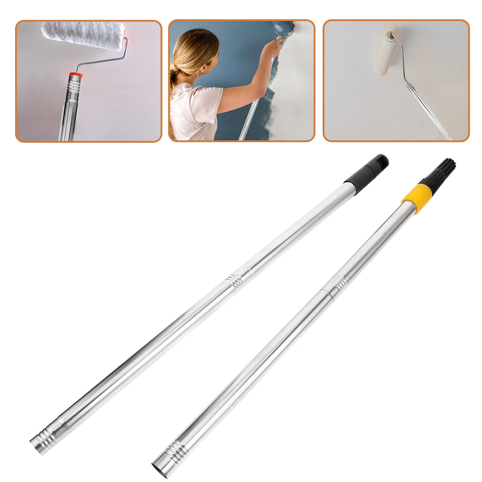 

Extendable Pole Stick Roller Brush Extension Rod Painting Poles Stainless Steel Rollers Kit Metal Plastic