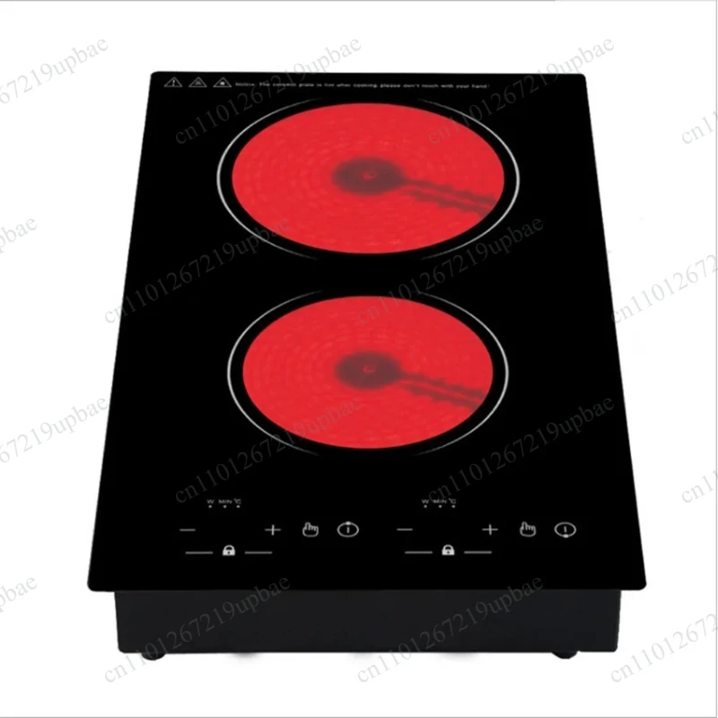 Built-in Double Burner Induction Cooktop Household Embedded Electric Ceramic Stove Dual Zone Cooking Cooker for Kitchen Use