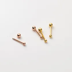 La Monada Womens Earrings Silver 925 Ear Piercing 925 Silver Earrings For Women Silver Stud Earrings Small Ball Nut Screw Girls