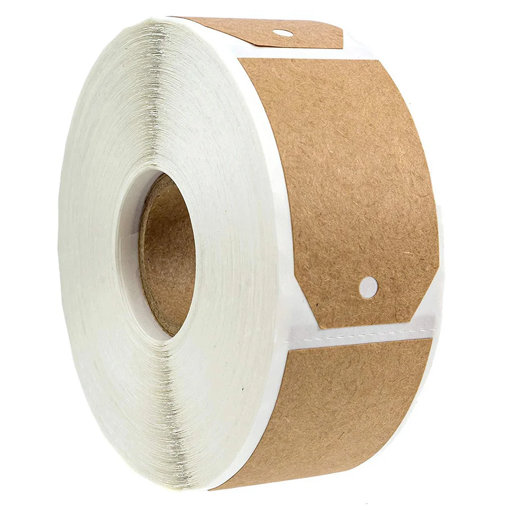 Kraft Paper Label Sticker Creative Self Adhesive Blank Lable Stickers for Office Kitchen Classification Marking