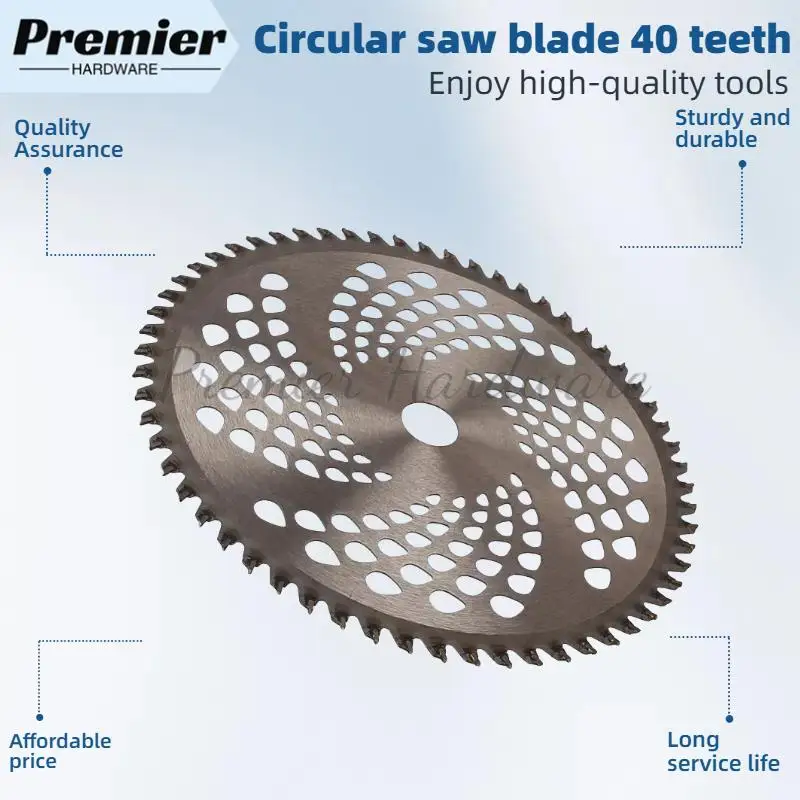 

Дисковые лезвия для триммера для газона и резки по дереву — зуб 40/60/80, высокопрочная сталь, прочный и острый, подходит для газонокосилок