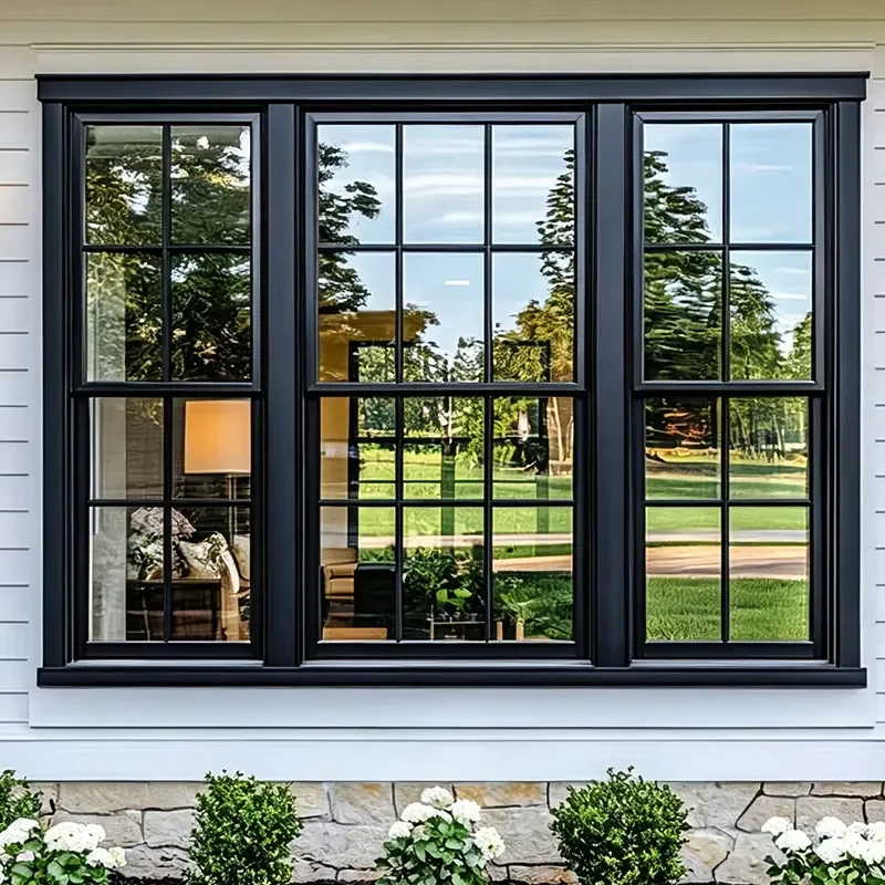 AS2047 Aluminum Vertical Slide Window Postmodern Style Sash Windows American Hung Kitchen Bathroom Fire Resistant Soundproof