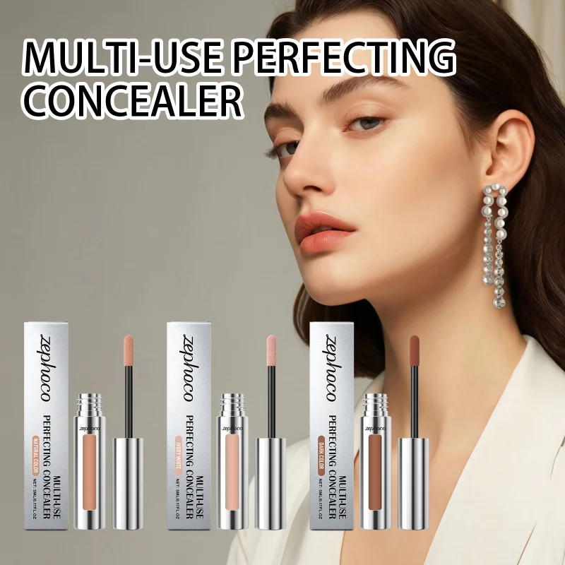 

Lightweight Hydrating Concealer - Brightening Under Eye & Blemish Cover, Long-Lasting Crease-Proof Formula for Flawless Makeup