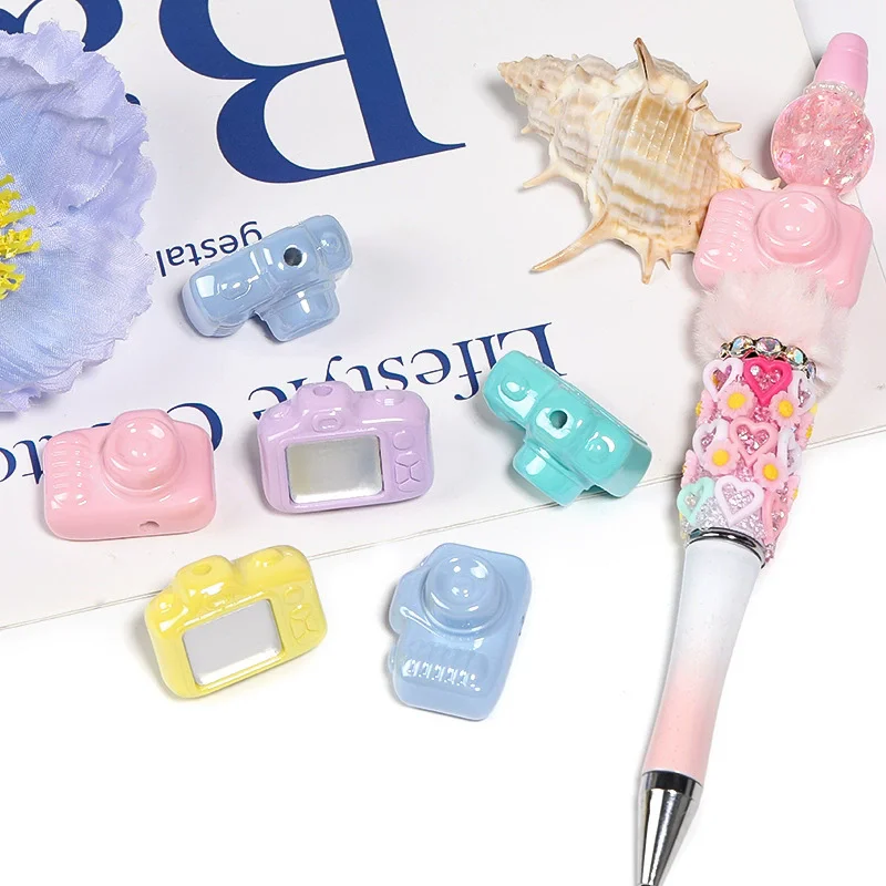 New Acrylic Paint Camera Game Handle Beaded DIY Accessories Mobile Phone Chain Key Chain Ballpoint Pen Loose Bead Accessories